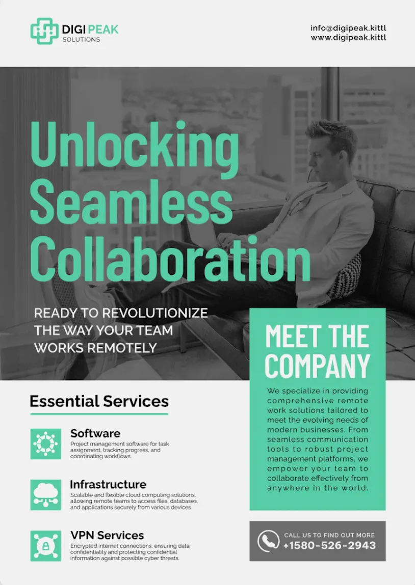 Virtual services company one-pager template