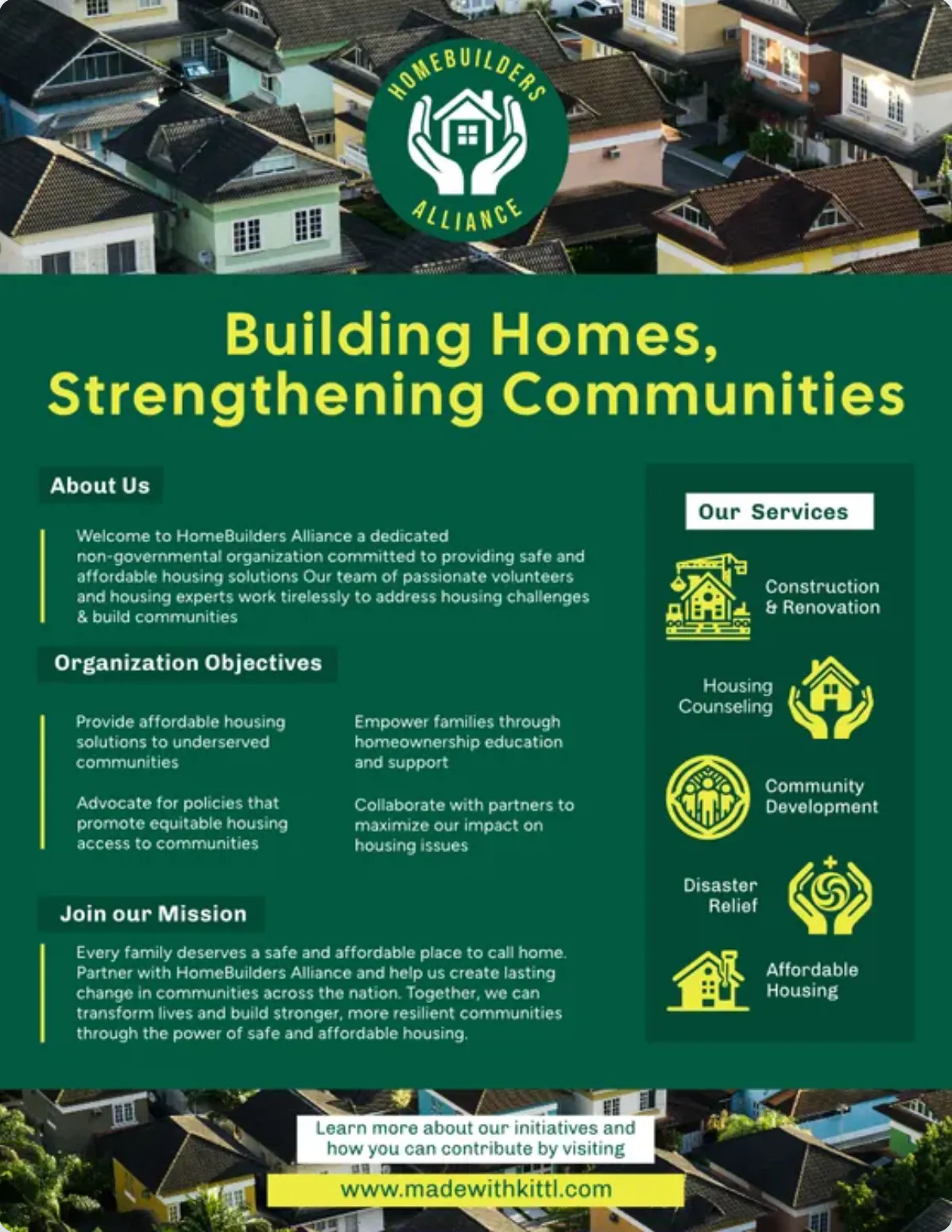 non-profit organization one-pager template