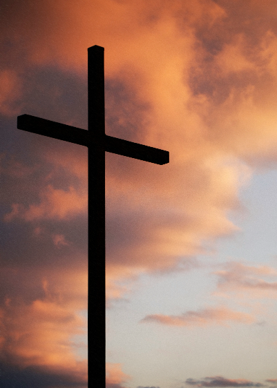 Free Good Friday photo Silhouette of a cross at sunset - Kittl