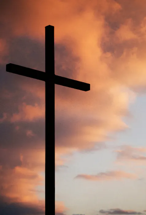 Free Good Friday photo Silhouette of a cross at sunset - Kittl