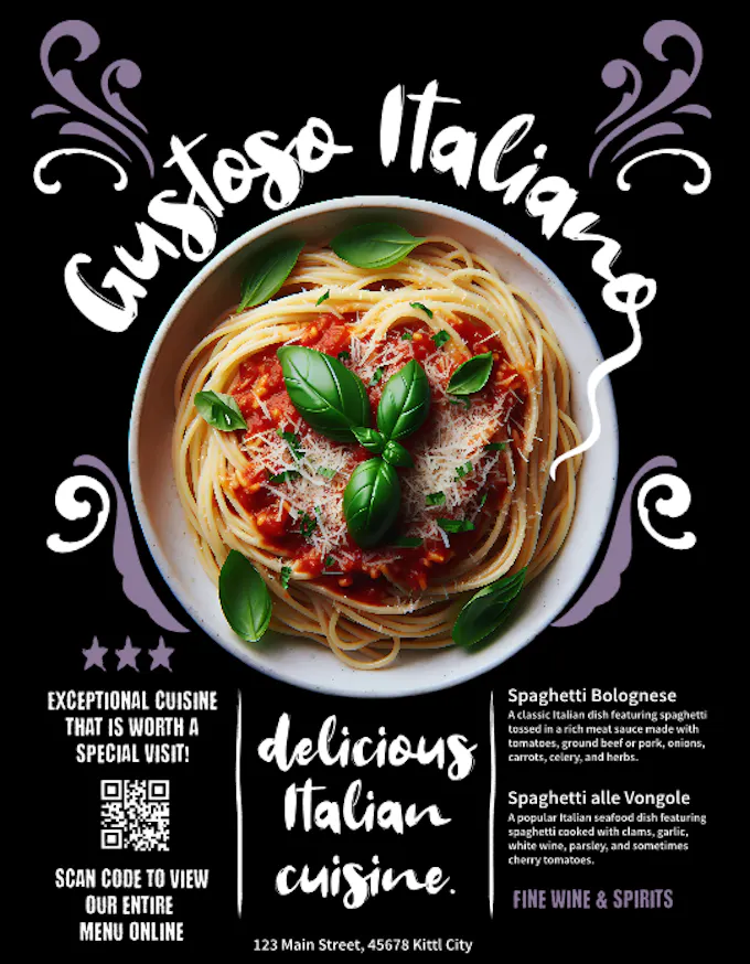 Italian Cuisine by Kim René’