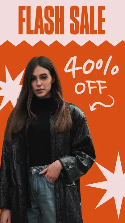Flash sale and discount Custom Instagram Reel Cover Design for fashion and clothing business - Kittl