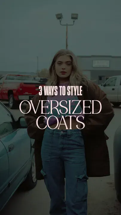 oversized coat Custom Instagram Reel Cover Design for fashion and clothing business - Kittl