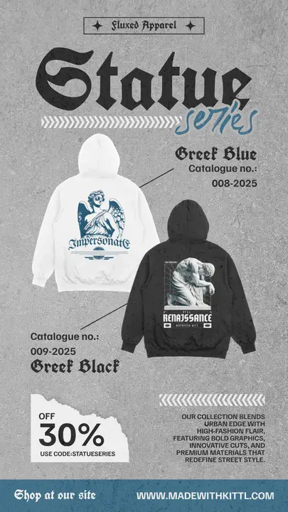 gothic style promotionals for tshirt sale custom real cover for fashion and clothing business Custom Instagram Reel Cover Design - Kittl