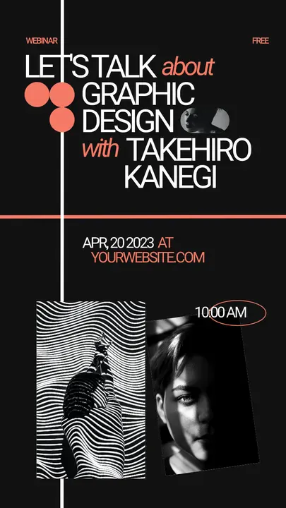 Black Podcast Event Minimal Modern Custom Instagram Reel Cover Design Template - Kittl