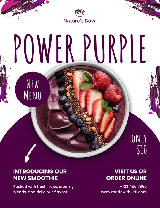 Amatic SC Bold & Poppins Medium font pair in a healthy restaurant promotional poster - Kittl