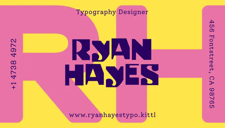 Design With Types Business Card Design Template by Renato Gimenes - Kittl