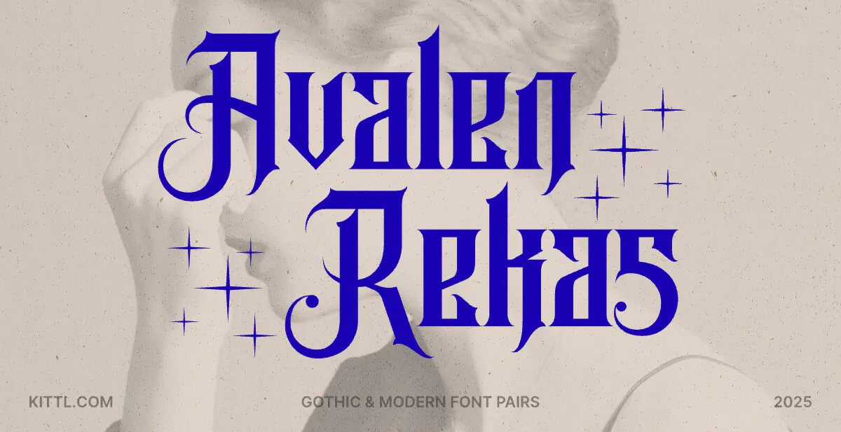 gothic font example with darker color