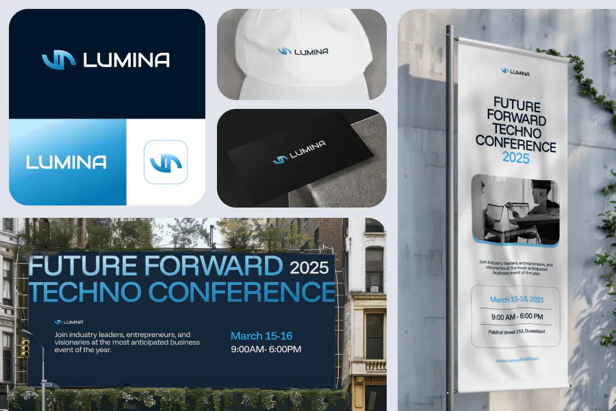 Implement in design thinking – Delivering the solution, where your design ideas are actualized as real life banners, posters, business cards, websites etc - Kittl