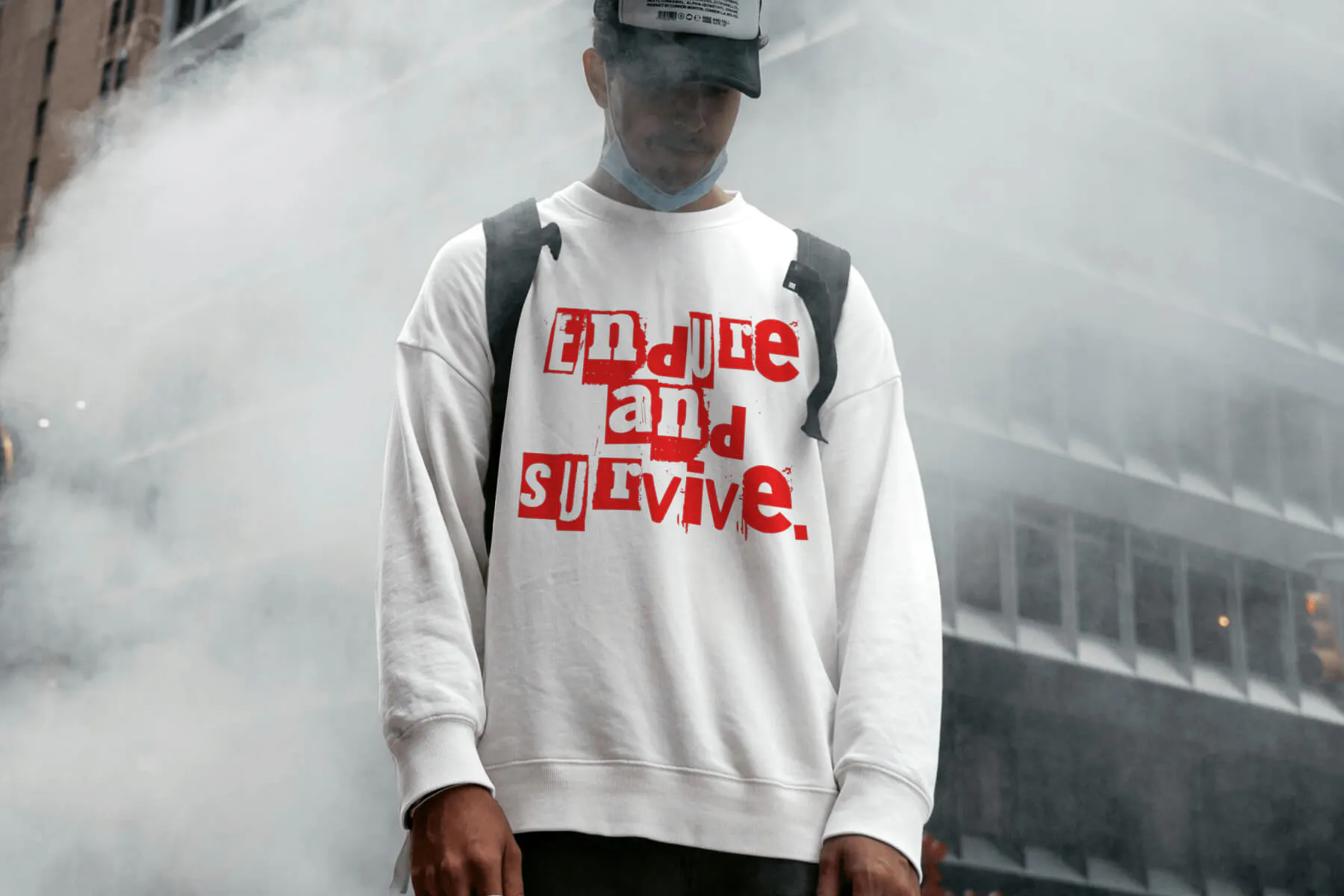 The Last of Us Tshirt Design with Quotes Endure and Survive in mockup