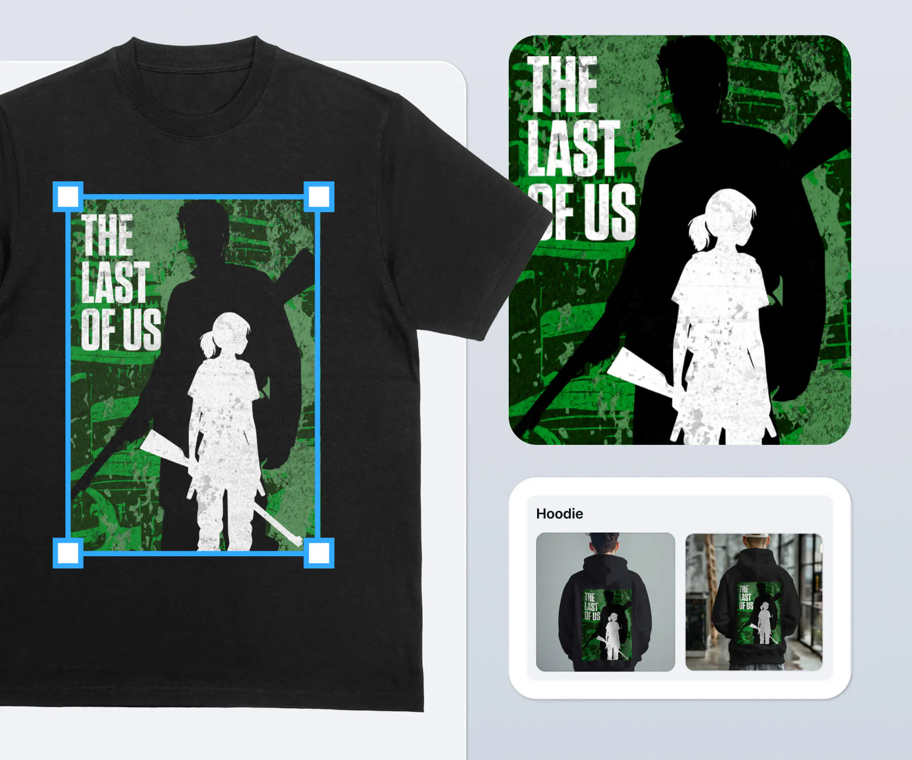 The Last Of Us Tshirt Design on a Realistic Tshirt mockup