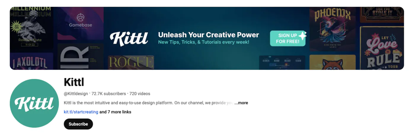 YouTube Banner example