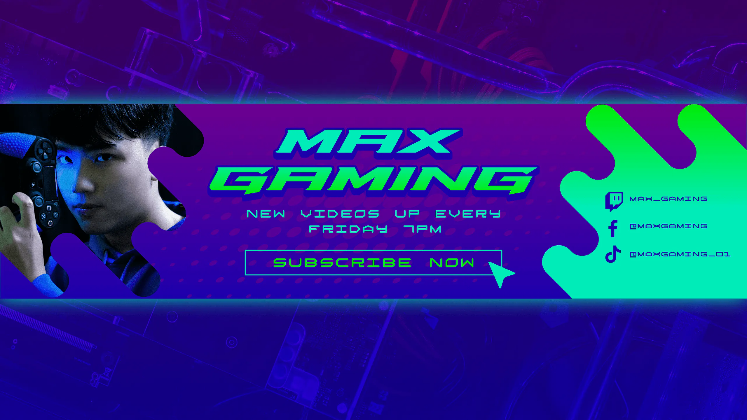 Max Gaming - Gradient Youtube Banner