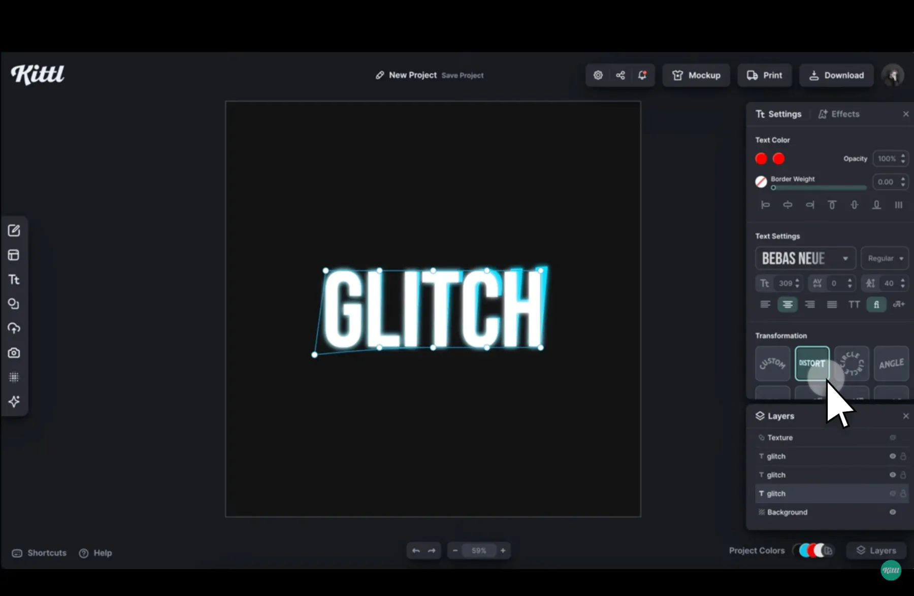 Glitch text tutorial step 4