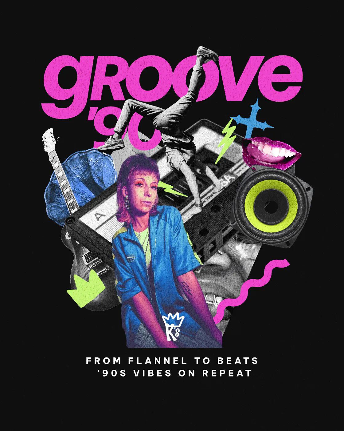 90's grunge design style