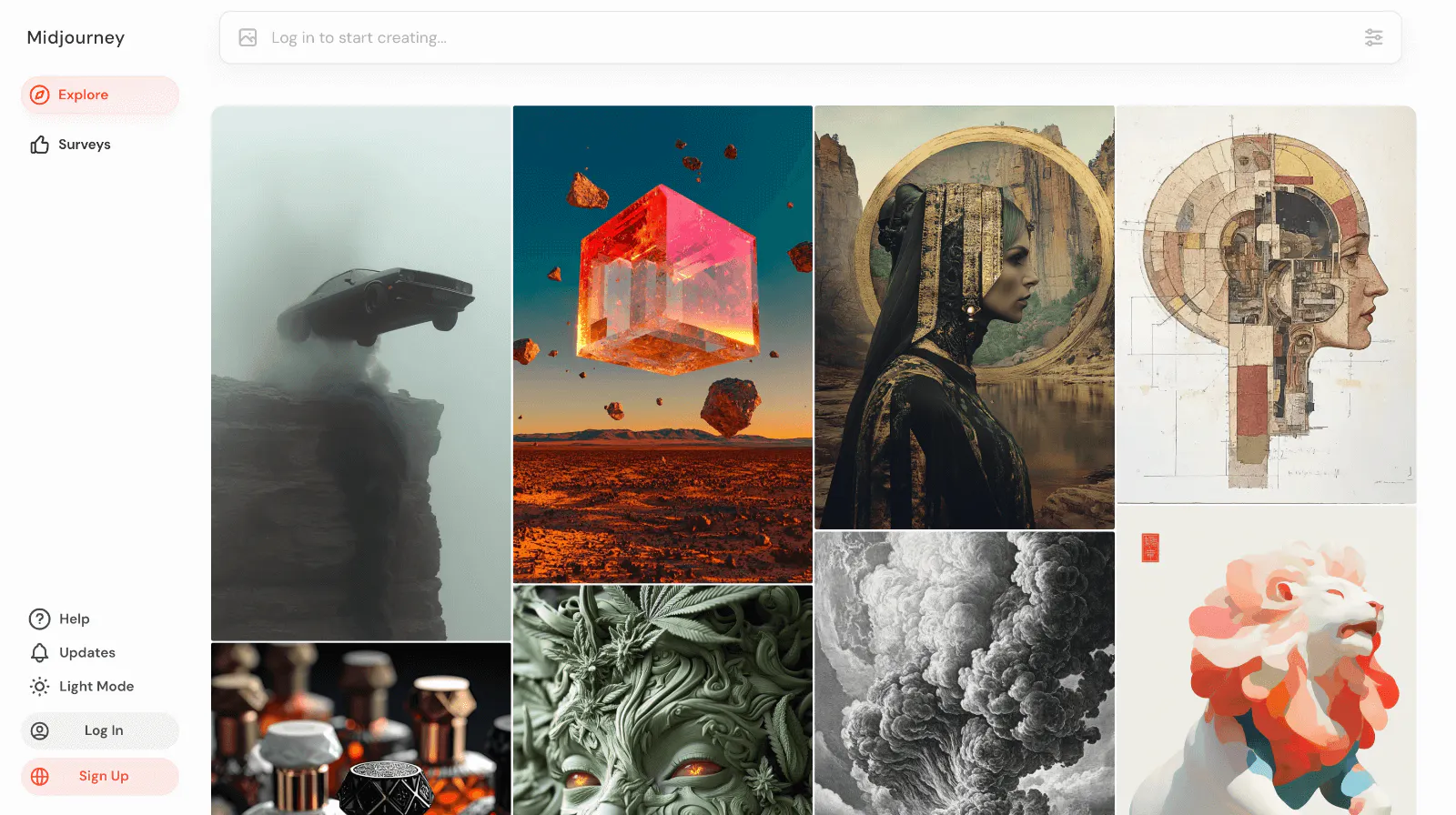 Midjourney AI tool screenshot