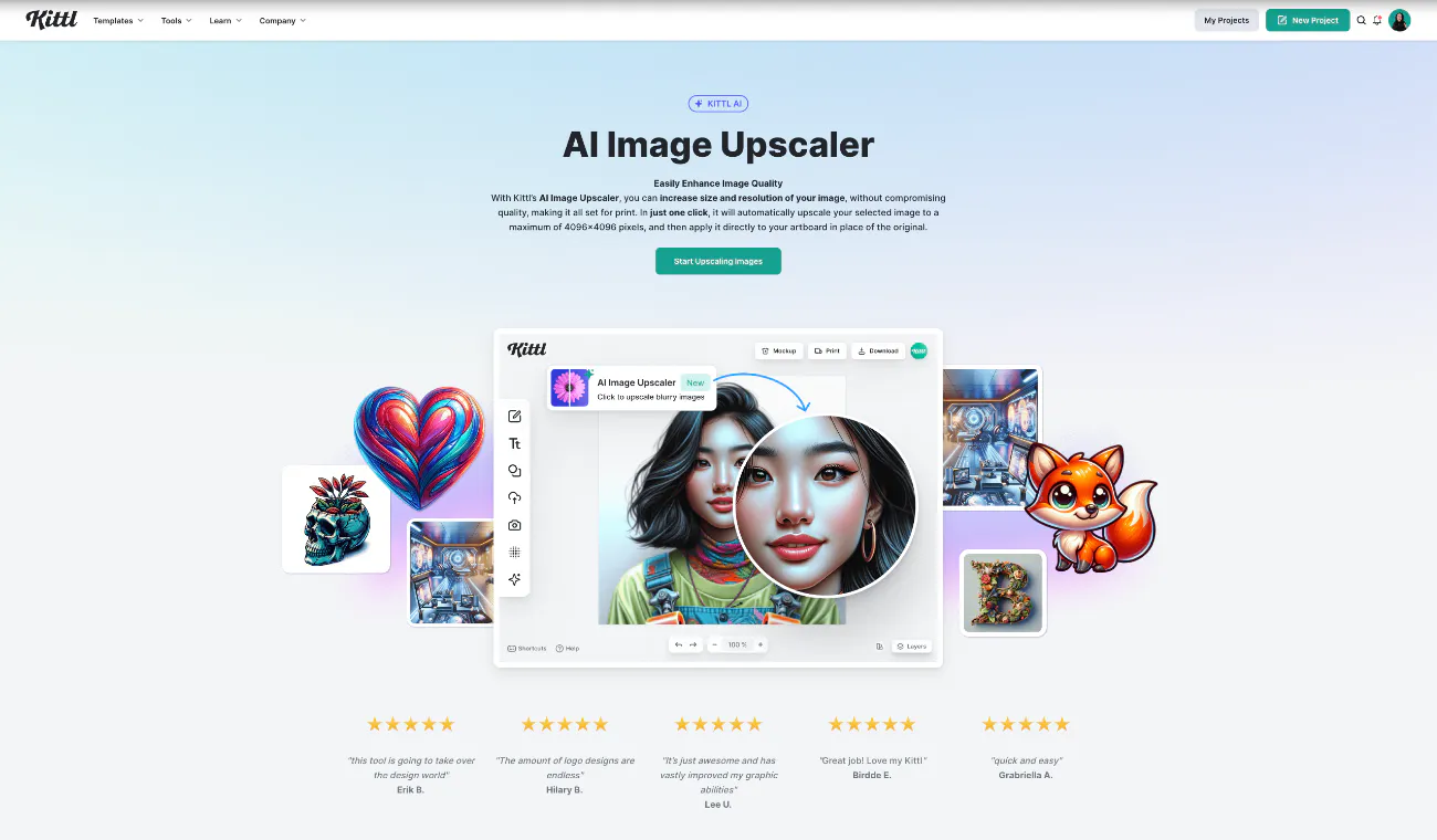 Kittl AI tool screenshot