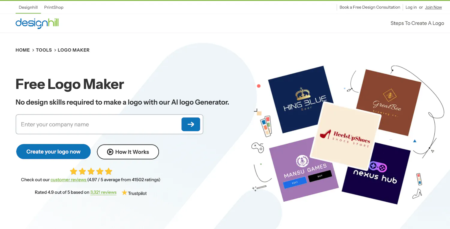 designhill logo maker review