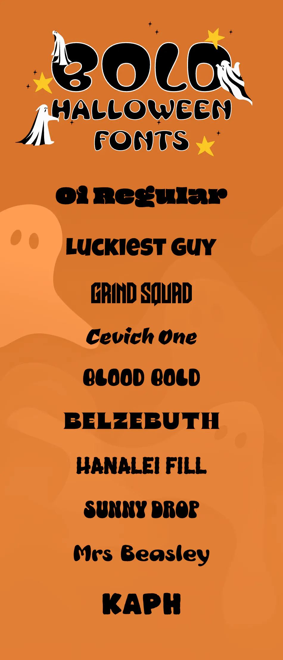 list of bold Halloween fonts