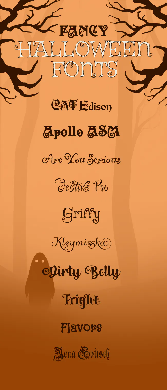 list of fancy fonts for Halloween