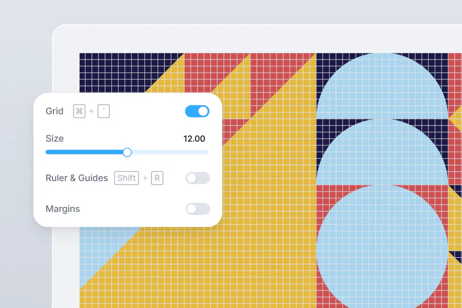 Grid start for bauhaus art design tutorial creating from scratch