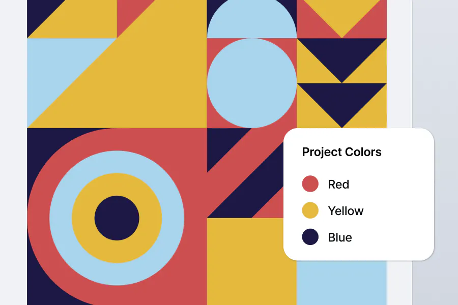 Color selection and color palette for bauhaus art design tutorial creating from scratch