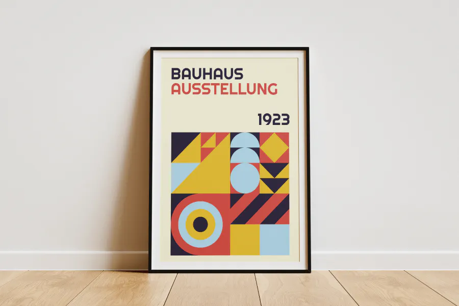 Mockup for Bauhaus art design tutorial creating from scratch
