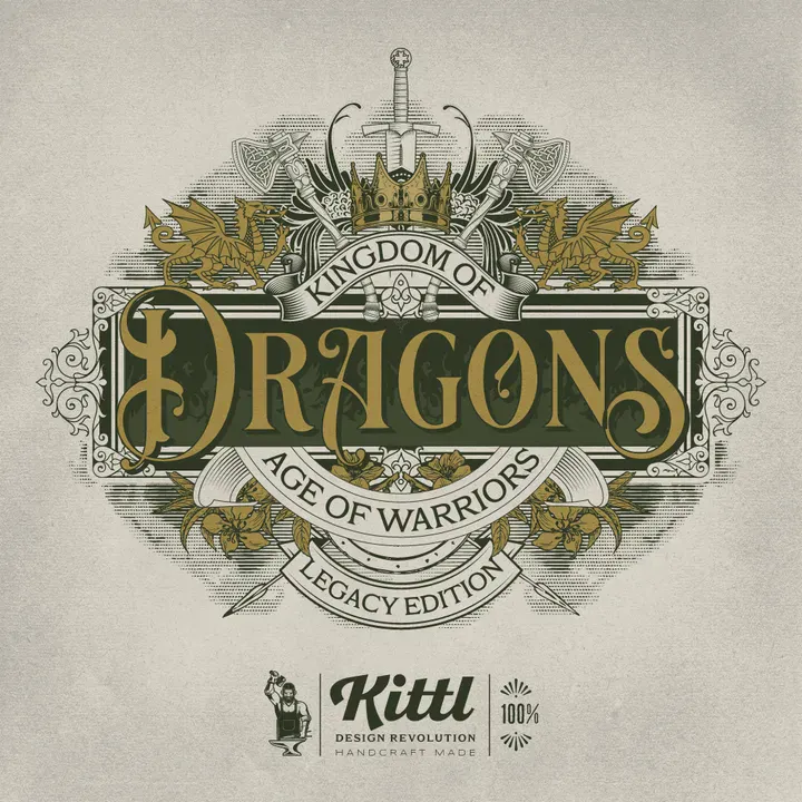 3. Kingdom of dragons medieval engraving poster design template by Renato Gimenes, perfect for Harry Potter day - Kittl