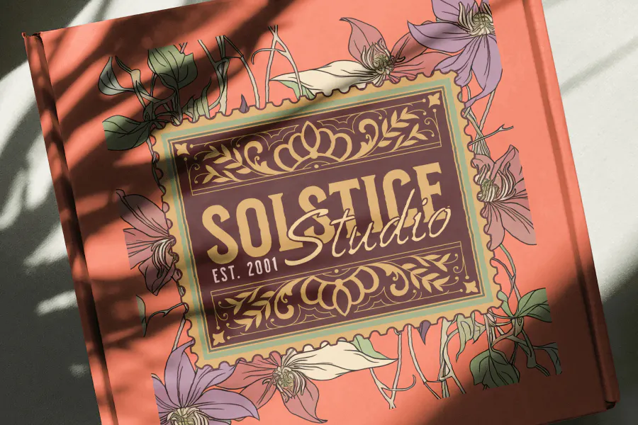 3. Ornamentation in packaging, displaying decorative flourishes, complex patterns, and attention to detail  influenced by Baroque art techniques - Kittl