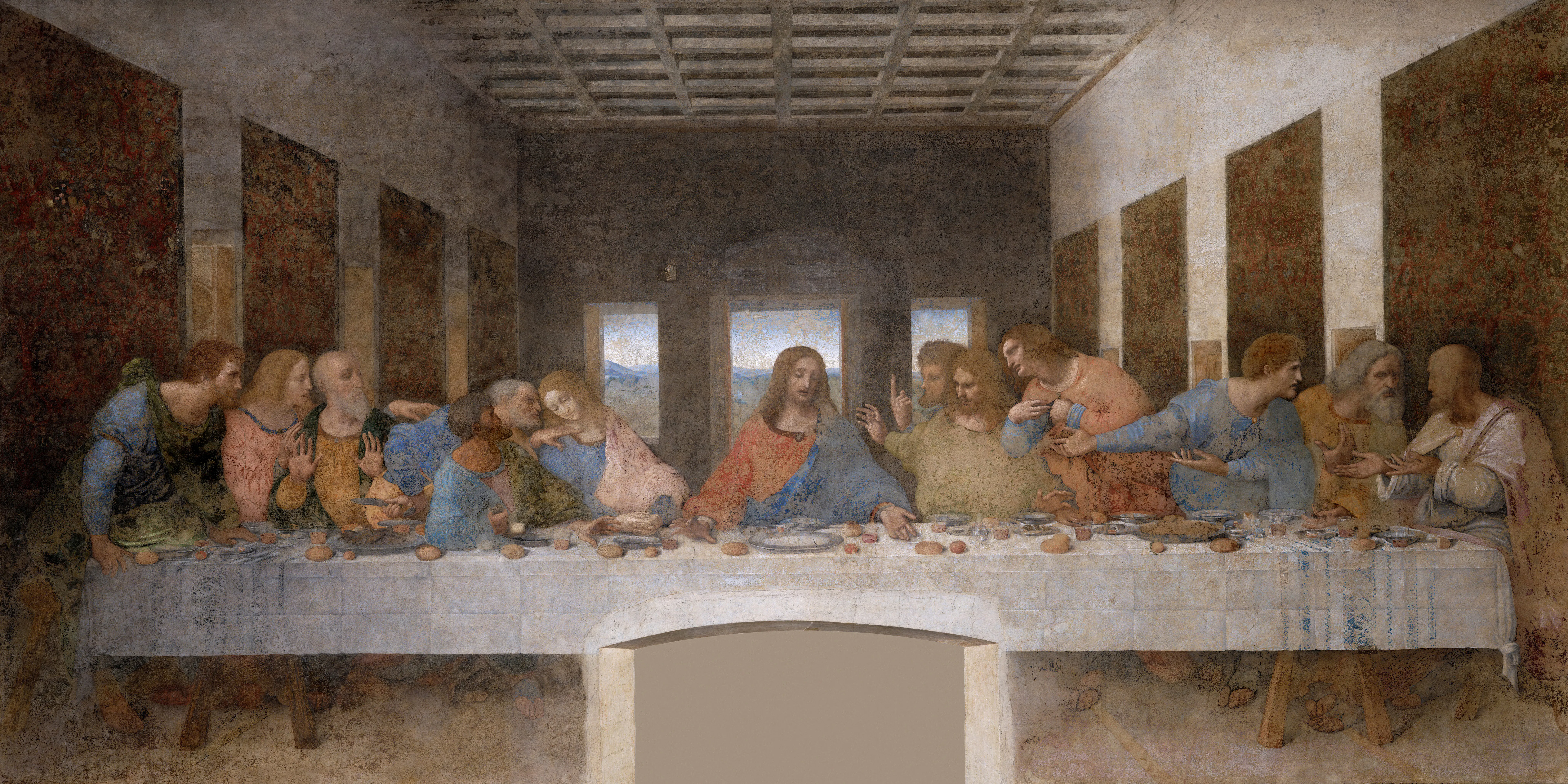 The Last Supper (Restored) by Leonardo da Vinci - Online Taken on 23 July 2013, Public Domain, https://commons.wikimedia.org/w/index.php?curid=50410532