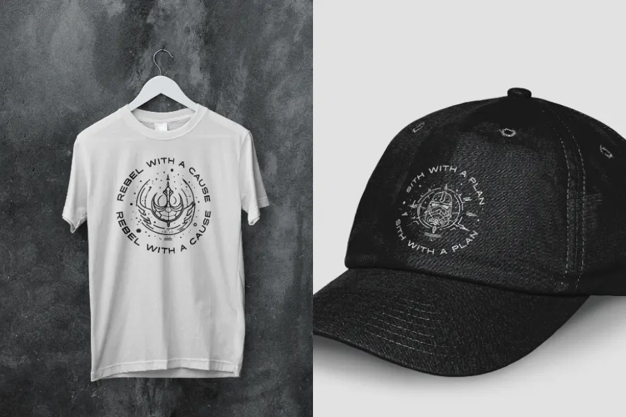 Star Wars Outfit, Star Wars Hat, Star Wars Merch in mockups