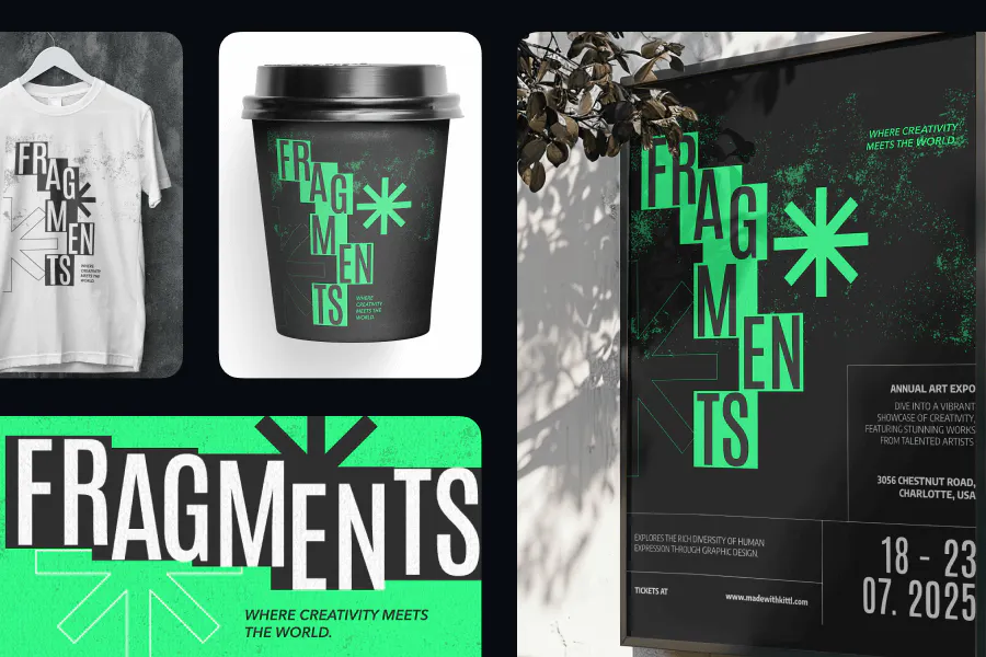 same labels in different mockup types 