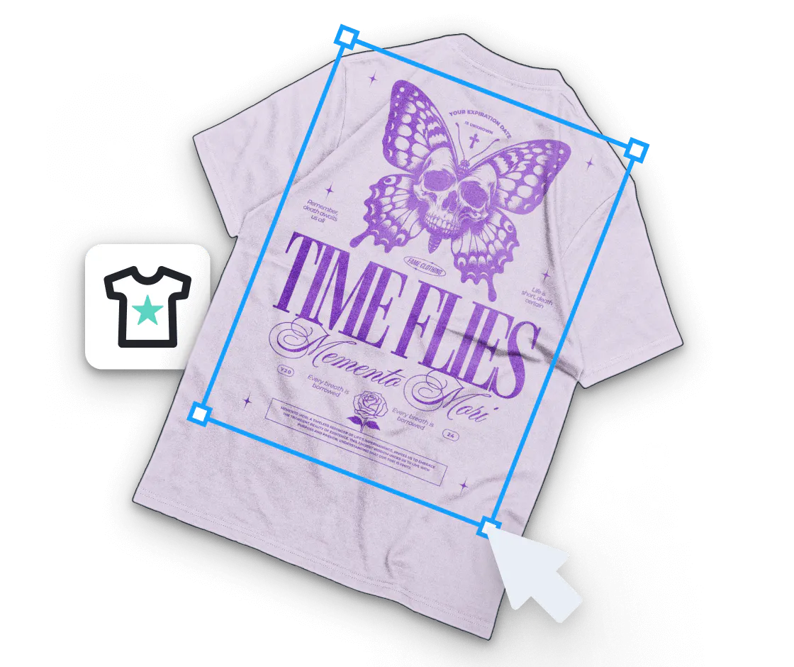 apparel mockup type, tshirt mockup from Kittl