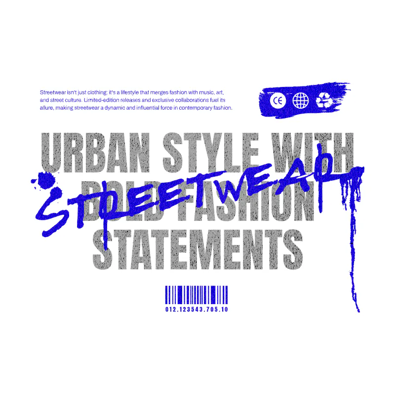 Streetwear brand graffiti design template