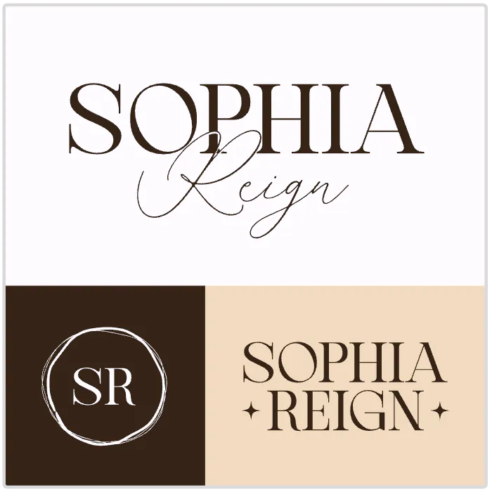 Beauty brand neutral tone logo palette