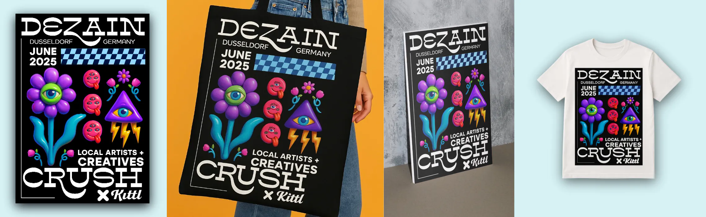 Francesca Disbrow Dezain Crush x Kittl design challenge winning designs