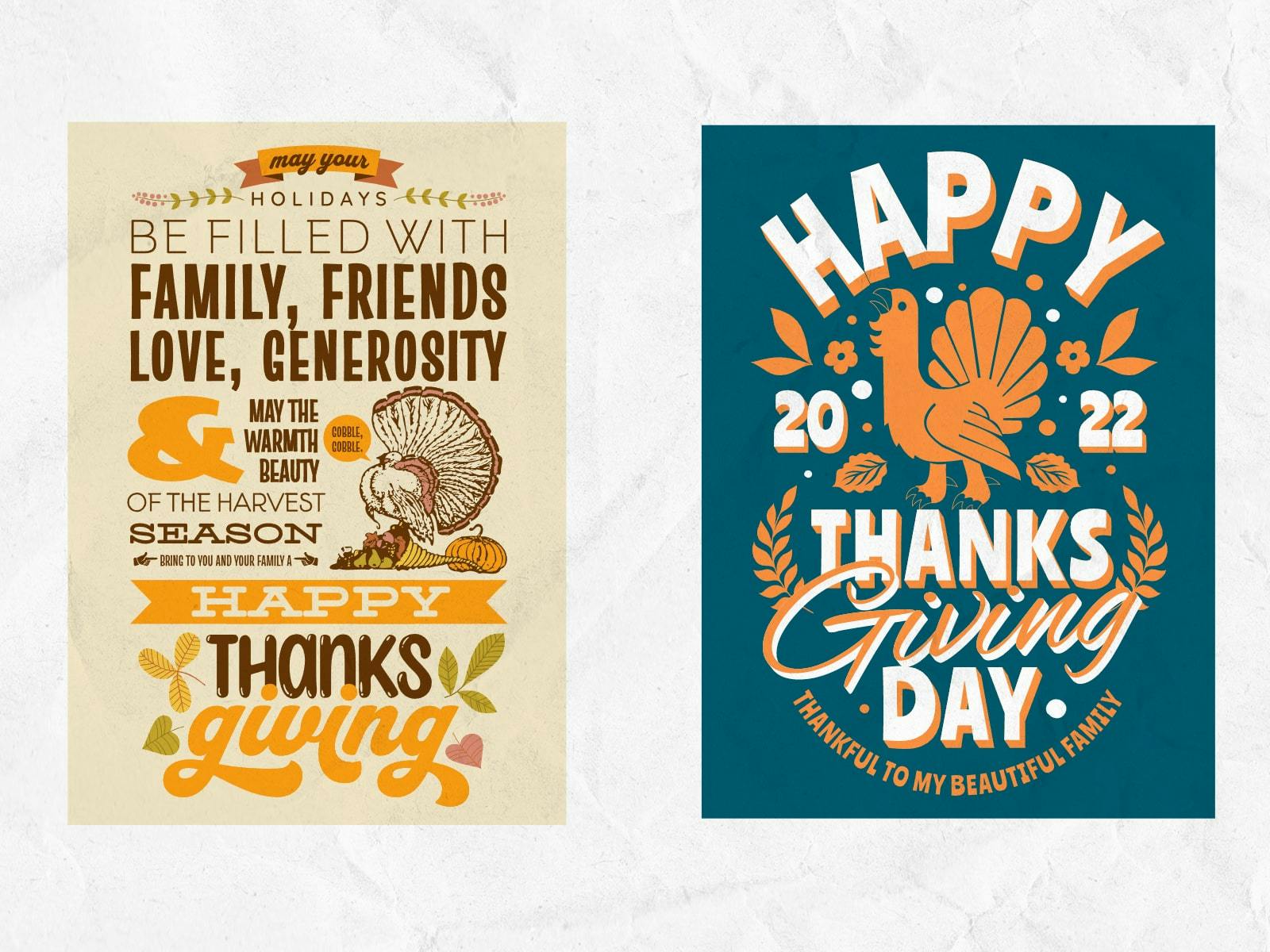 Thanksgiving Greeting & Invitation Card: Collection of Thanksgiving greeting and invitation cards