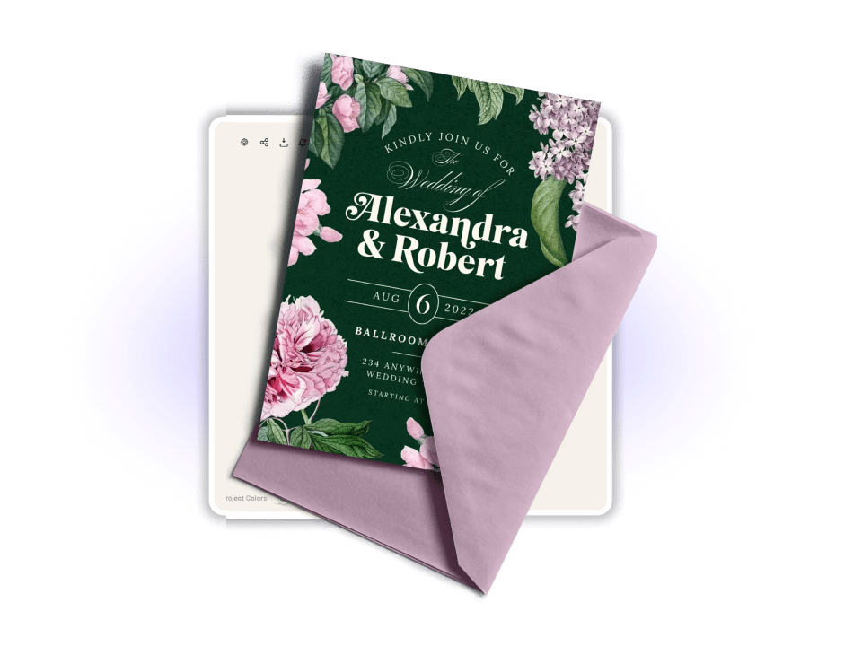 Final print ready version of the invitation template that has been customized and ready to be shared.