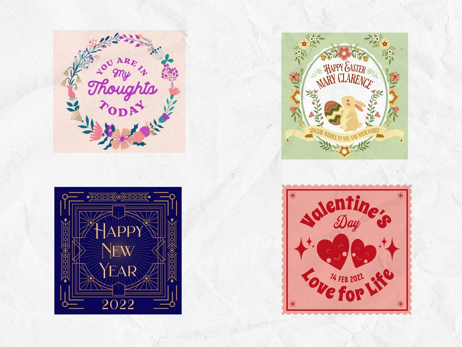 Greeting Card: Collection of customizable greeting cards