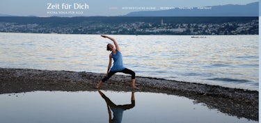 Screenshot der Homepage Zeit für Dich Yoga