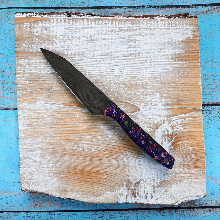 Der Artisan - Kleines Gemüsemesser - Rosa/Lila/Schwarz