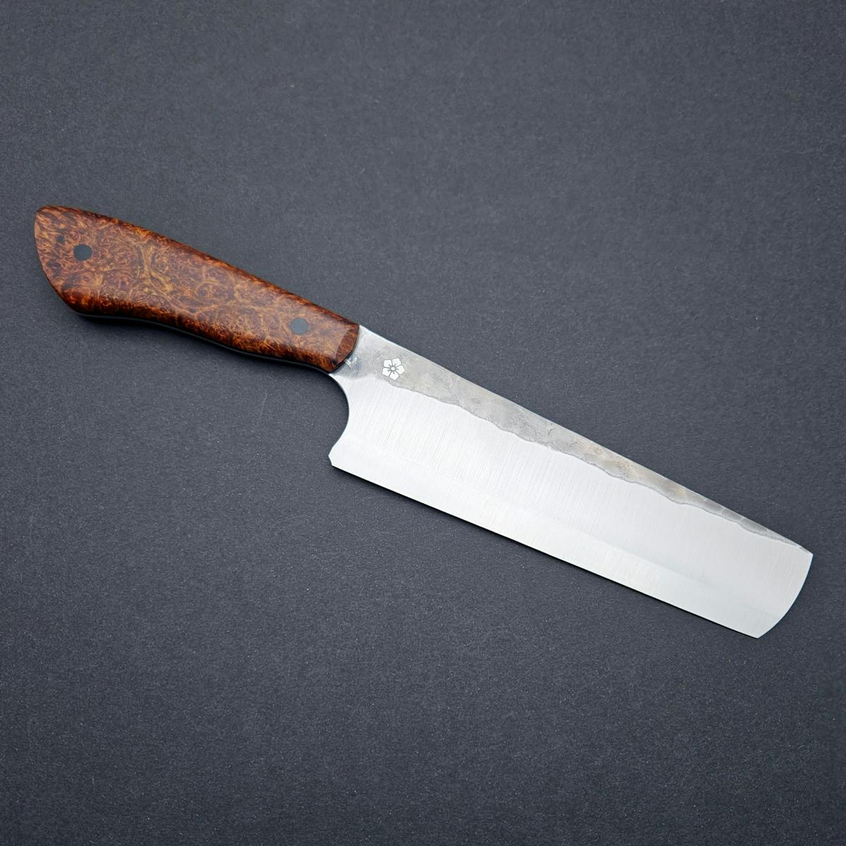 Kanji Knives - Nakiri mit S-Schliff und Amboyna-Griff