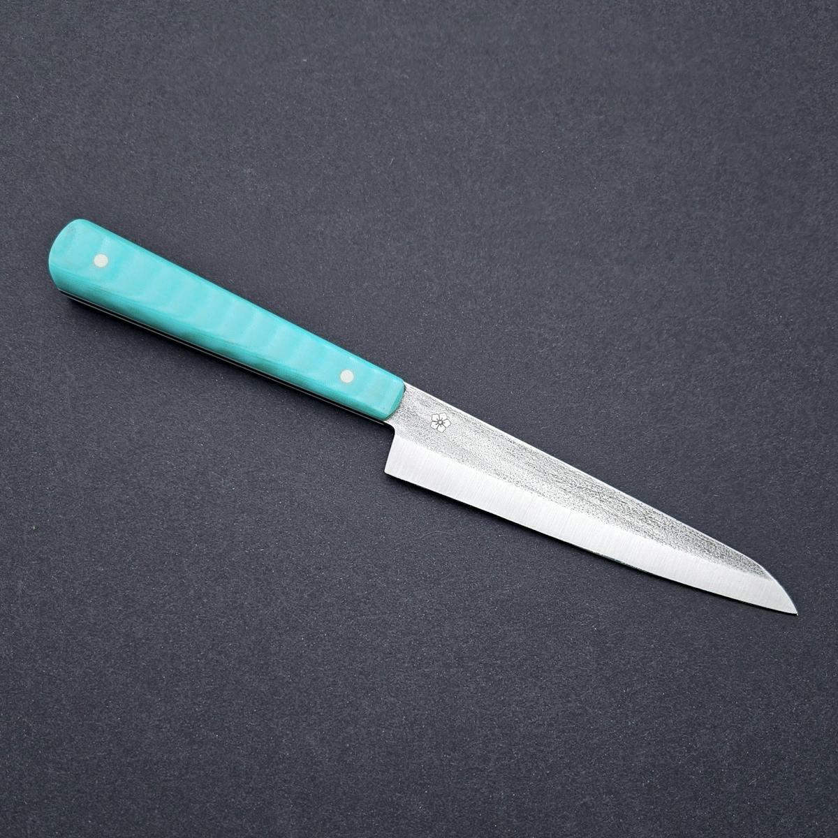 Kanji Knives - Petty Knife Türkis Leinen Micarta