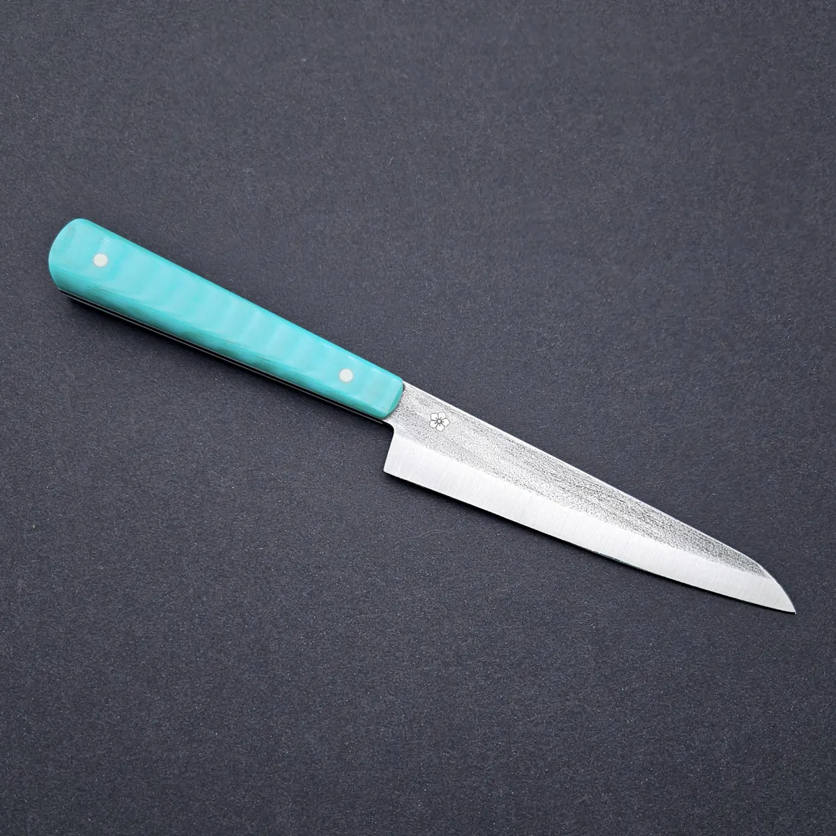 Kanji Knives - Petty Knife Türkis Leinen Micarta