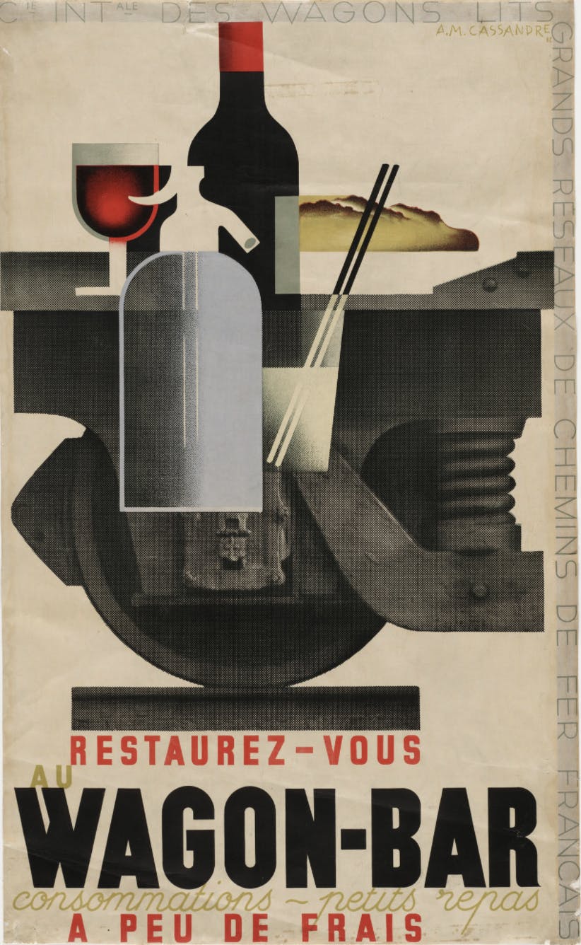 Restaurez-Vous au Wagon-Bar, 1932, by A.M. Cassandre 