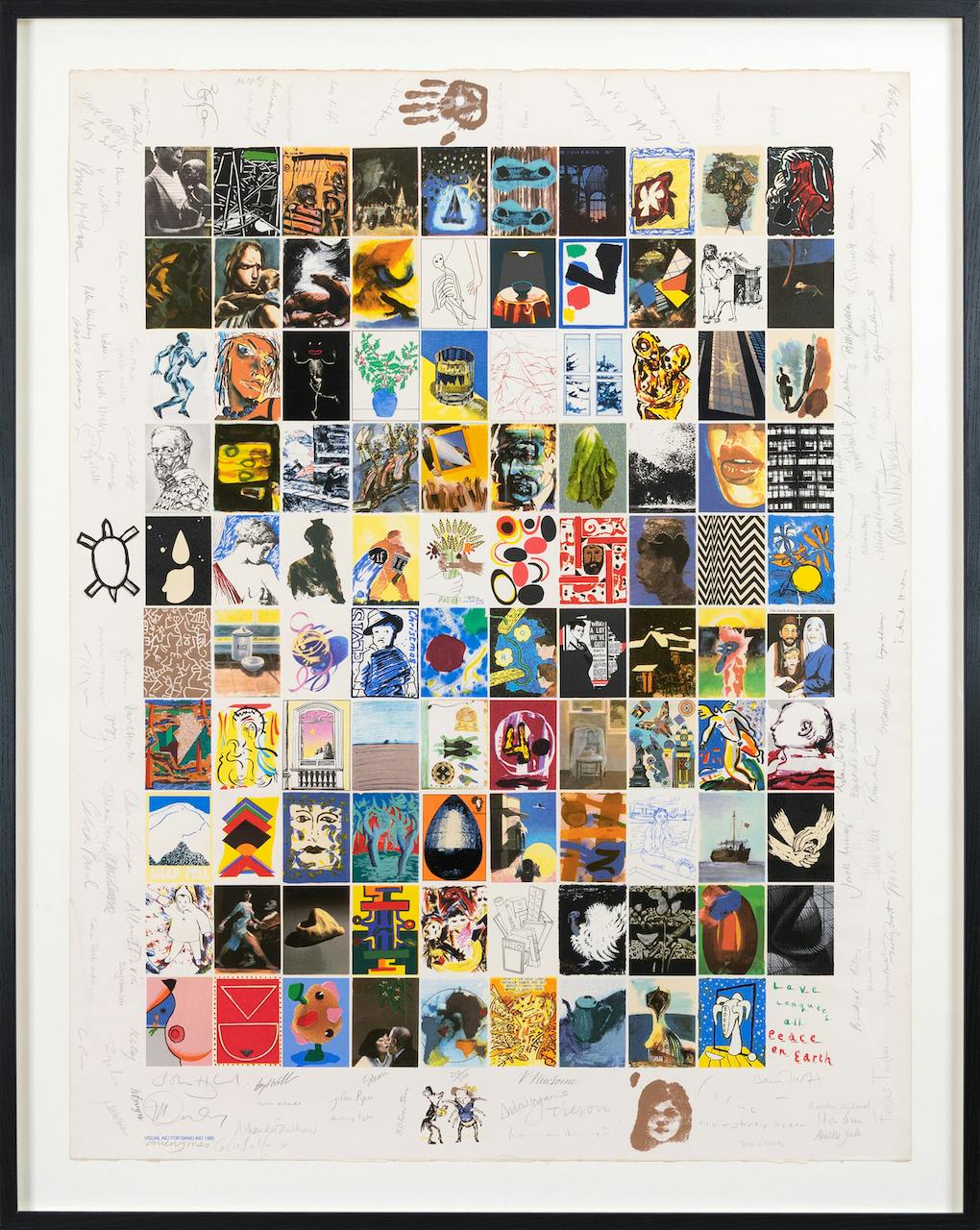 Visual Aid for Band Aid 1985, framed limited edition by Band Aid