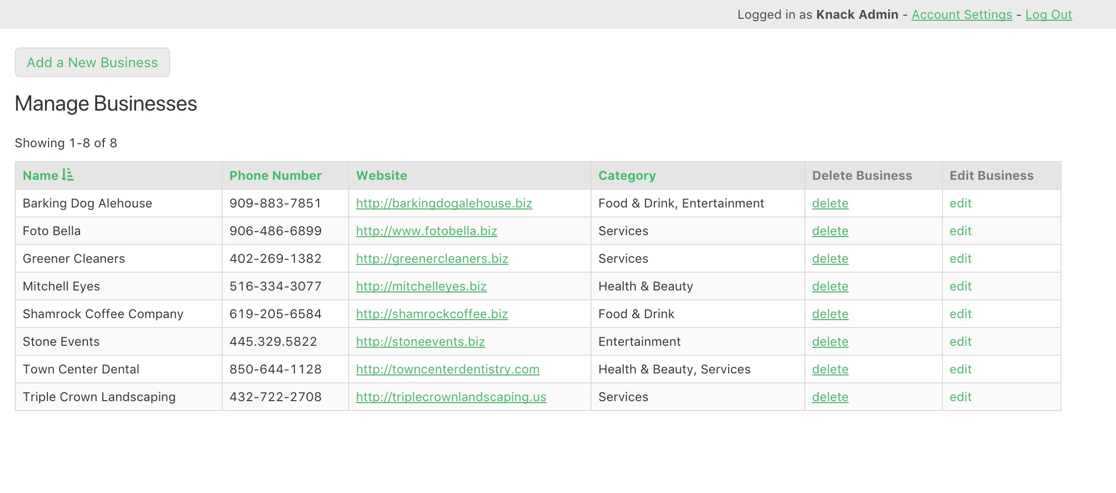 Business Directory App