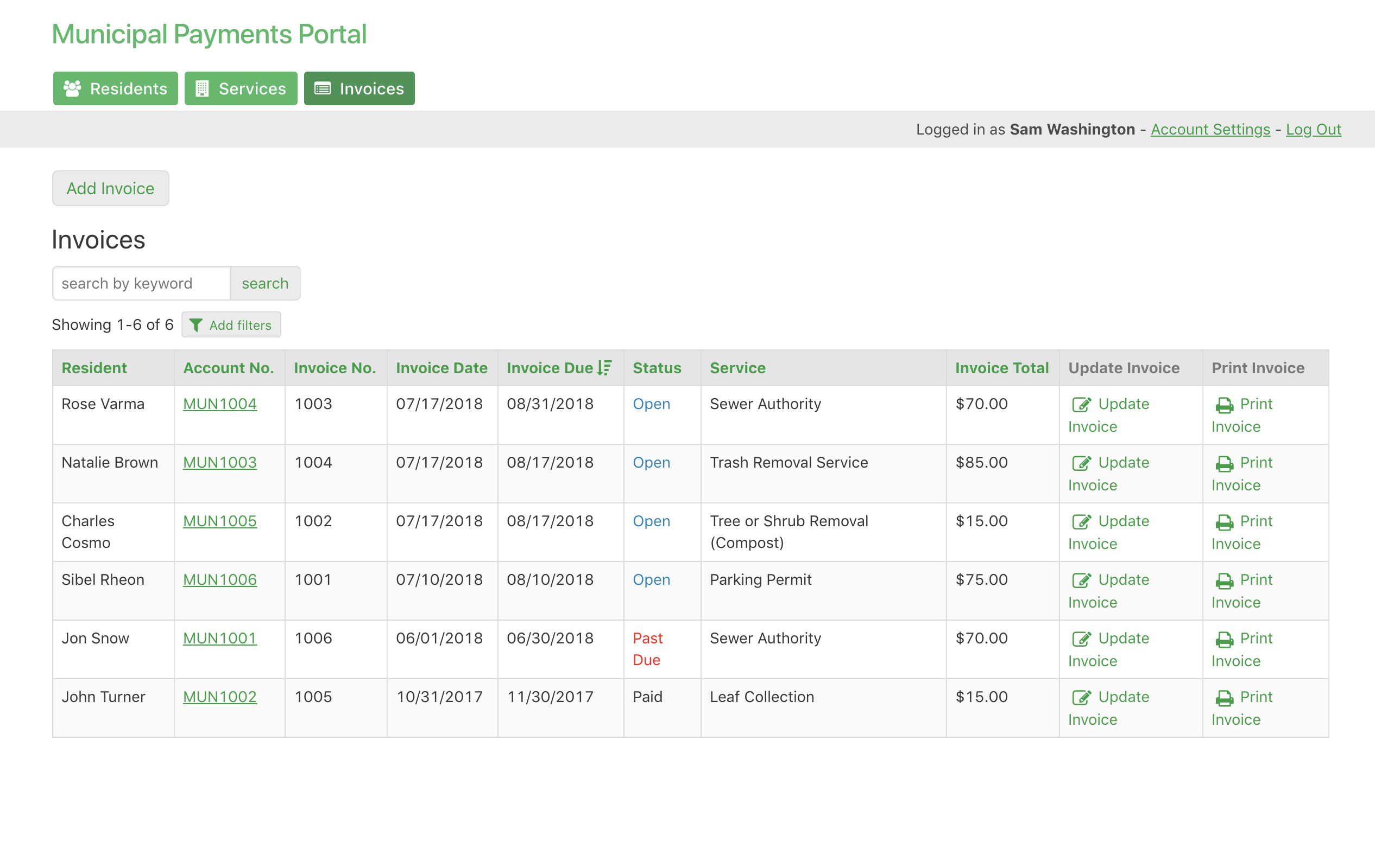 Municipal Payments Portal Template Sample | Example Municipal Payments ...