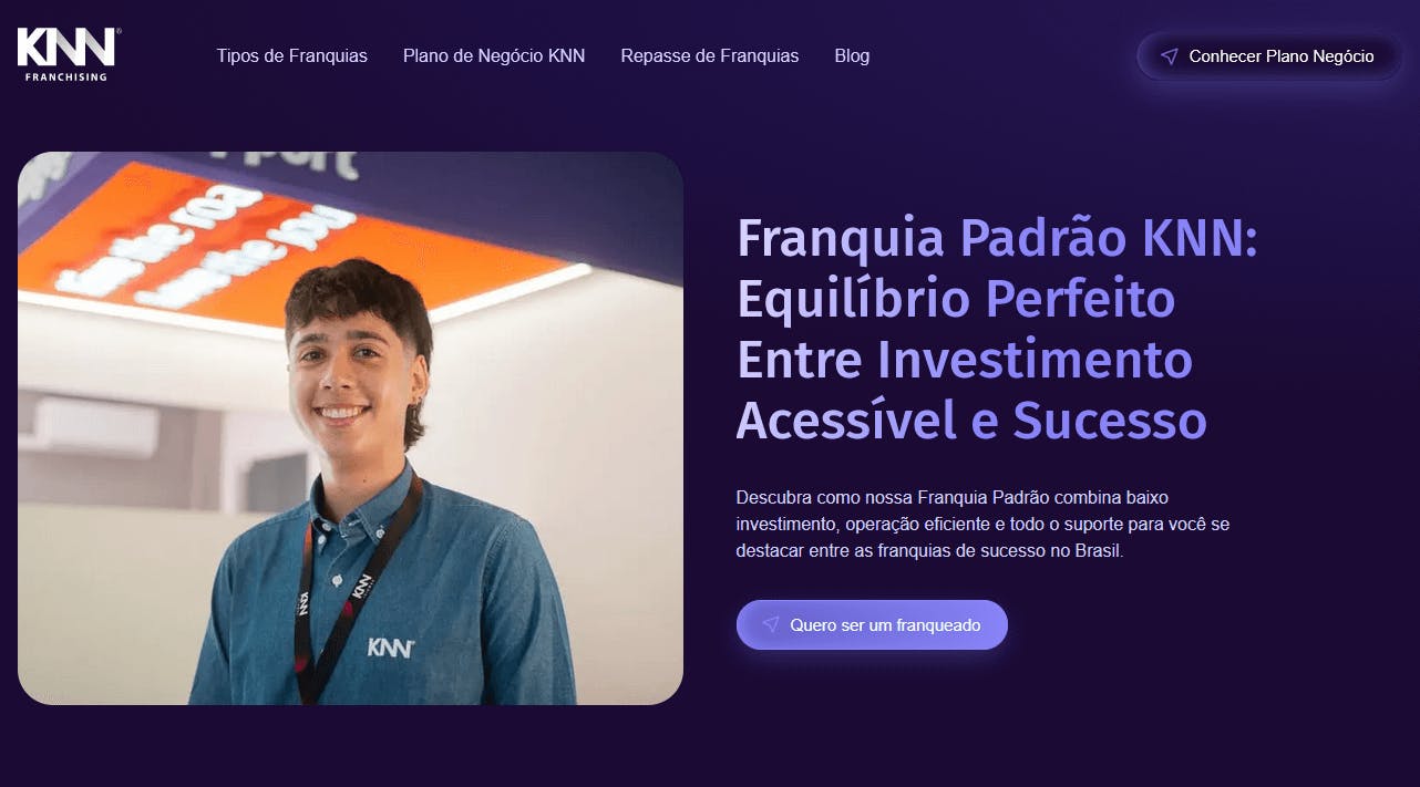 pagina da franquia padrão da knn