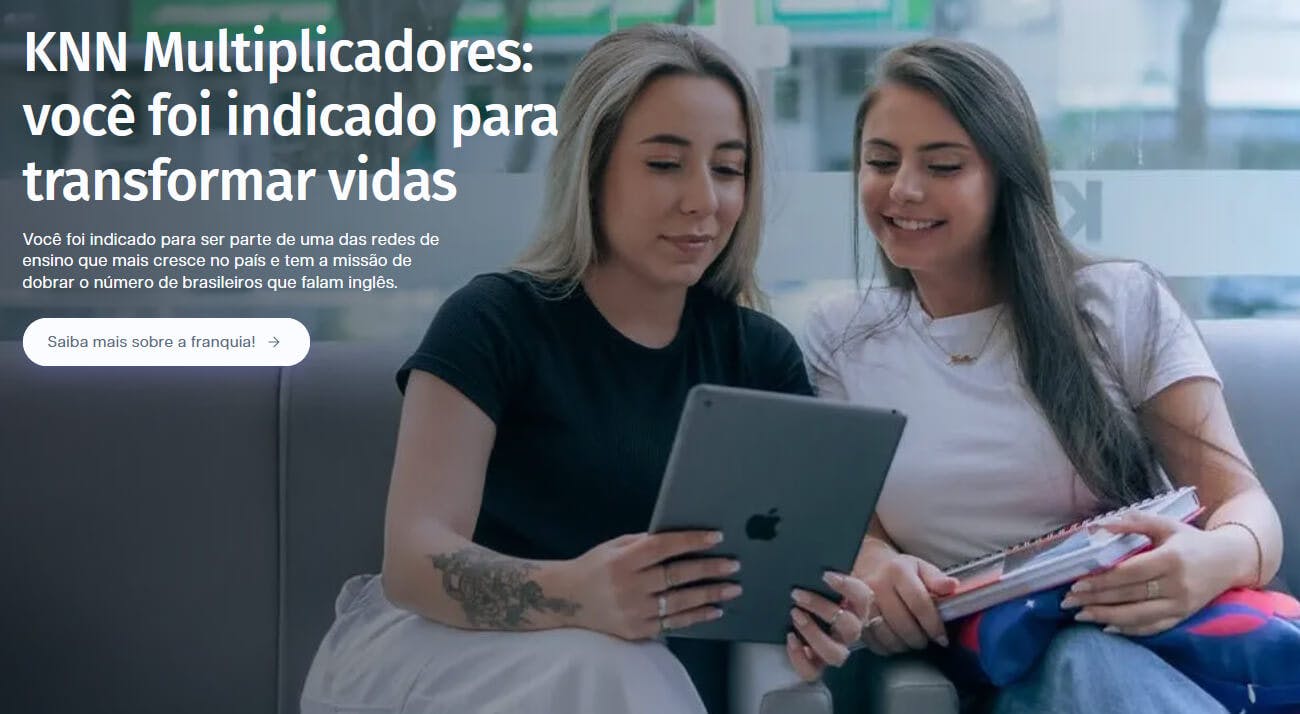 Captura de tela da página do programa Multiplicadores KNN